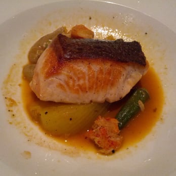 The Gage - Roasted artic char: fennel, saffron, and smoked lobster brodo - New American Near Me - Chicago, Illinois The Gage - Roasted artic char: fennel, saffron, and smoked lobster brodo - New American Near Me - Chicago, Illinois