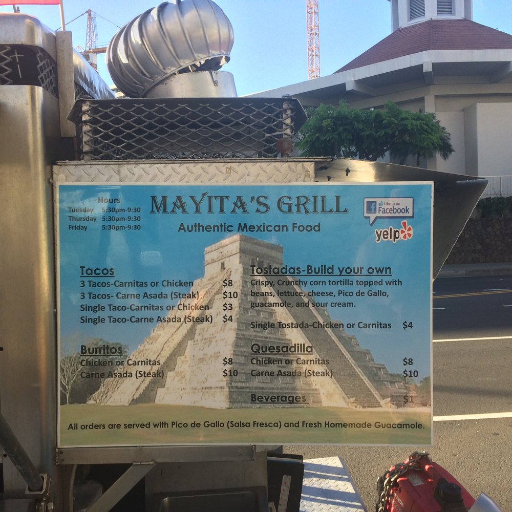 Mayita's Grill - Mayita's menu 8/8/17 - Mexican Near Me - Honolulu, Hawaii Mayita's Grill - Mayita's menu 8/8/17 - Mexican Near Me - Honolulu, Hawaii