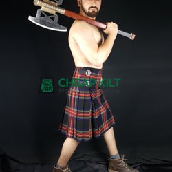Cheapkilt - The Black #Stewart Tartan Kilt is a high-quality #custom #made #kilt for men. Since it's made from #acrylic #wool, you are assured that it.