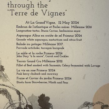 La Grand' Vigne - Tasting menu with pairing - French Near Me - Martillac, 33 La Grand' Vigne - Tasting menu with pairing - French Near Me - Martillac, 33