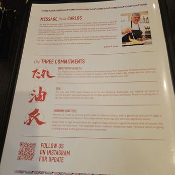 Tendon Tempura Carlos Junior - Menu aug 2026 - Japanese Near Me - Pasadena, California Tendon Tempura Carlos Junior - Menu aug 2026 - Japanese Near Me - Pasadena, California