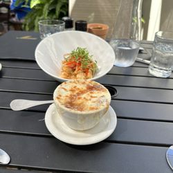 Limeport Inn - Sweet & Sticky Tempura Shrimp and a Cup of French Onion Soup... DELICIOUS!