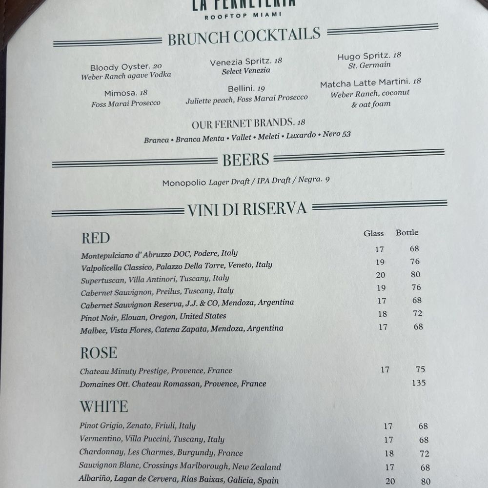 La Ferneteria - Drink menu - Argentine Near Me - Miami, Florida La Ferneteria - Drink menu - Argentine Near Me - Miami, Florida