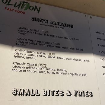 Evolution Fast Food - Menu - Vegetarian Near Me - San Diego, California