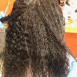 Hair before Japanese straightening Hair before Japanese straightening