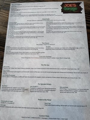 Menu photo 3 Joe's Garage Clarksville, TN Menu photo 3 Joe's Garage Clarksville, TN