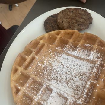 Eggs Up Grill - Turkey sausage and Belgium waffle - Breakfast & Brunch Near Me - Richmond, Virginia