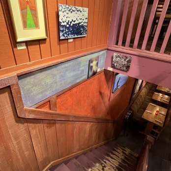 Rocking V Cafe - Art along the staircase - New American Near Me - Kanab, Utah Rocking V Cafe - Art along the staircase - New American Near Me - Kanab, Utah