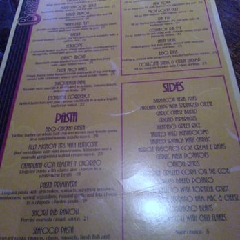 Barbacoa Grill - oversized laminated menu of 1990-esque dishes - Steakhouses Near Me - Boise, Idaho