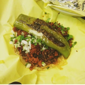 Tijuana tacos - Chile Taco. A quesataco with carne asada AND chorizo with either an Anaheim or a jalapeño stuffed with cheese. - Tacos Near Me - Pomona, California Tijuana tacos - Chile Taco. A quesataco with carne asada AND chorizo with either an Anaheim or a jalapeño stuffed with cheese. - Tacos Near Me - Pomona, California