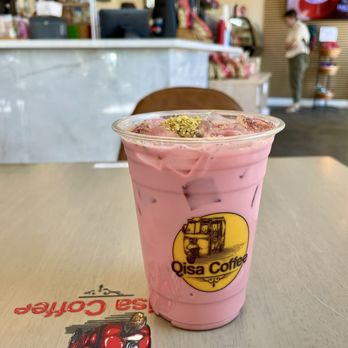 Qisa Coffee - Pink chai - Coffee & Tea Near Me - Sacramento, California Qisa Coffee - Pink chai - Coffee & Tea Near Me - Sacramento, California