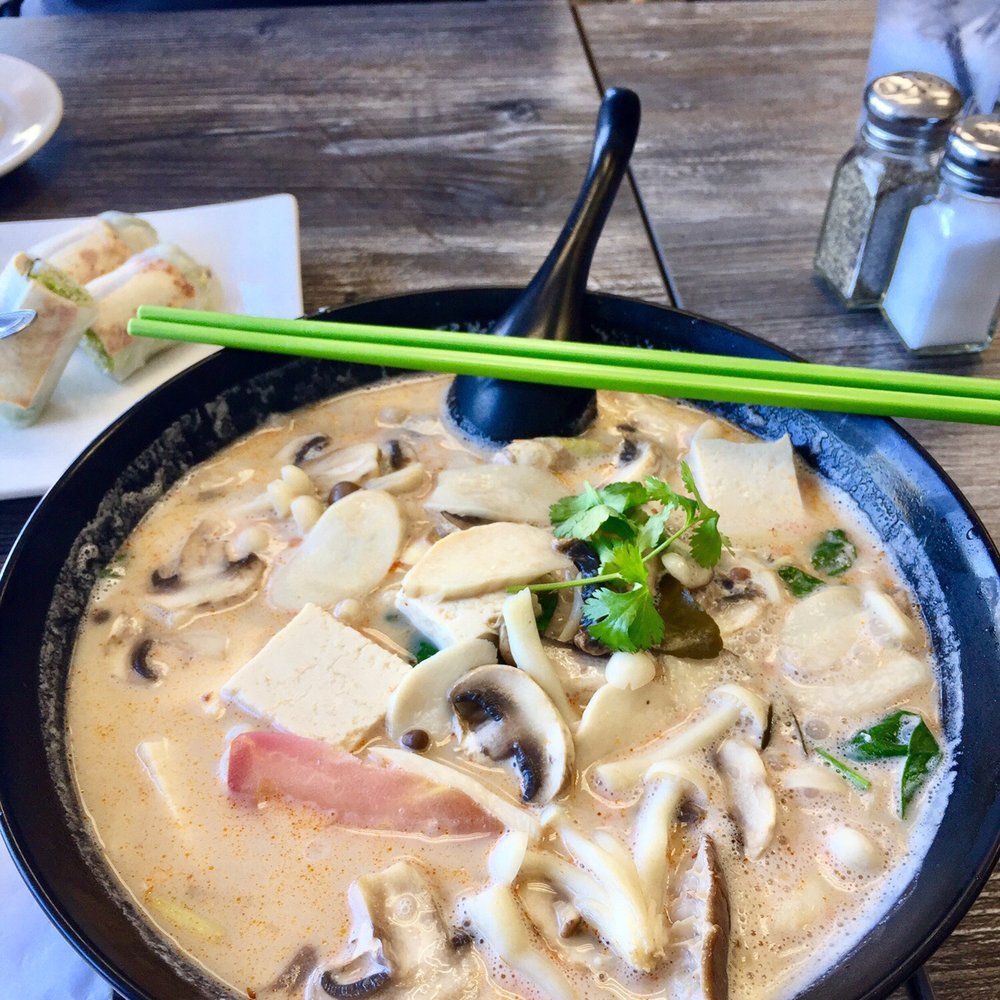 My Vegan - Wild mushroom noodle coconut soup - Thai Near Me - Pasadena, California My Vegan - Wild mushroom noodle coconut soup - Thai Near Me - Pasadena, California