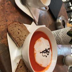 Emilys Weincafé - Came here for lunch and got the tomato suppe with a coffee. Nice place to sit and eat for a while and enjoy the view of the markt.