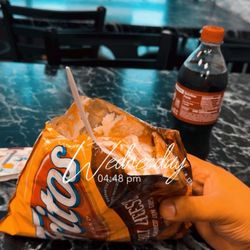 Halal Eatz - MIX OVER FRITOS AND SALAD WITH FRIES WITH THERE IN HOUSE SPICY SAUCE