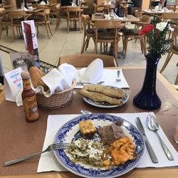 Sanborns - Chilaquiles, quiche, fried beans, egg in morita chilli