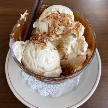 Daniel's Broiler - Leschi - The sundae could have used more chocolate/fudge sauce but it was still good. The coconut ice cream is so yummy! - Seafood Near Me - Seattle, Washington Daniel's Broiler - Leschi - The sundae could have used more chocolate/fudge sauce but it was still good. The coconut ice cream is so yummy! - Seafood Near Me - Seattle, Washington