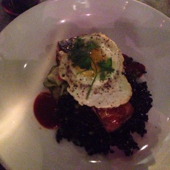 Meat & Potatoes - Salmon with Black Rice - New American Near Me - Pittsburgh, Pennsylvania Meat & Potatoes - Salmon with Black Rice - New American Near Me - Pittsburgh, Pennsylvania