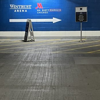 Wintrust Arena - Inside parking garage signage - Stadiums & Arenas Near Me - Chicago, Illinois