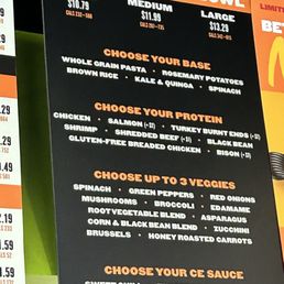 Build your own bowl options.. Build your own bowl options..