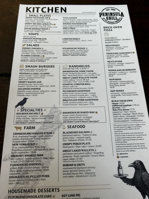 Menu photo 1 The Peninsula Grill Traverse City, MI Menu photo 1 The Peninsula Grill Traverse City, MI