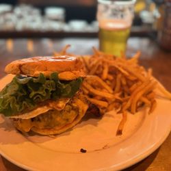 Poe's Tavern - Tell Tale Heart Burger (Beef). Delish.