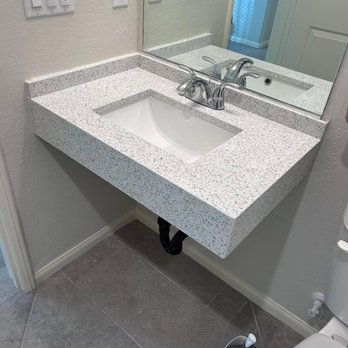 Fantasy Stone - Restroom came out to be very nice. - Countertop Installation Near Me Fantasy Stone - Restroom came out to be very nice. - Countertop Installation Near Me