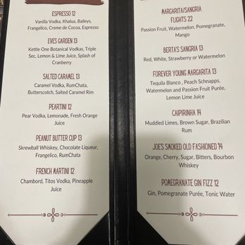 Red Bridge Tavern - The cocktail menu - American Near Me - East Providence, Rhode Island