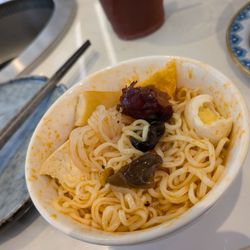 Hotpot Champ - Tomato beef pot with noodles, 5th serving