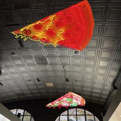 Danny Boy's Famous Original Pizza - Pizza lights on the ceiling are awesome.