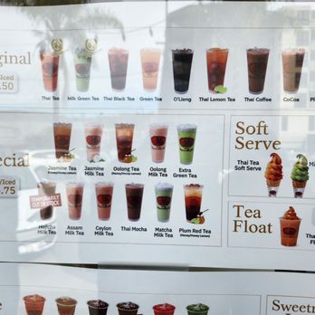 ChaTraMue Original Thai Tea - Menu 1 - Bubble Tea Near Me - Los Angeles, California