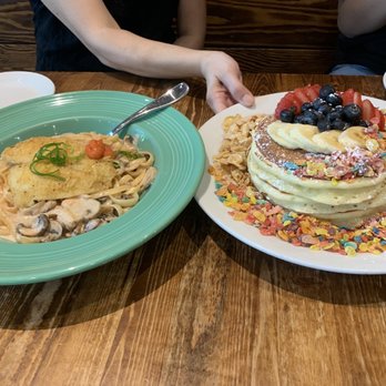 Scratch Kitchen - Pinky Pasta and Milk n' Cereal Pancakes - Breakfast & Brunch Near Me - Honolulu, Hawaii Scratch Kitchen - Pinky Pasta and Milk n' Cereal Pancakes - Breakfast & Brunch Near Me - Honolulu, Hawaii