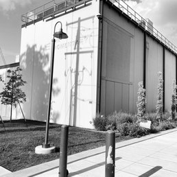 Bentonville inspired Momentary's cool art space Shadows & tall trees #NOLA_Haiku  #Bentonville #ArtsDistrict #BlackAndWhite #TheNaturalState