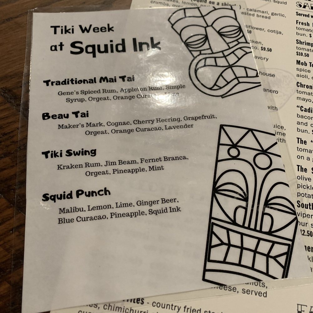 Squid Ink Eclectic Eats & Drinks - Squid  Ink Tiki Week - Gastropubs Near Me - Mobile, Alabama