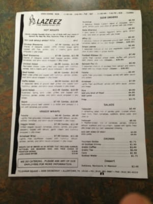 Menu photo 4 Lazeez Fresh Mediterranean Grill Allentown, PA
