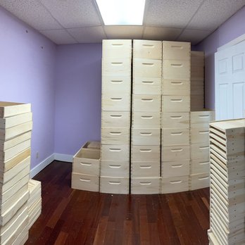 Save Your Bees - This is our hive storage room. We sell all the beekeeping supplies you would need for your backyard bee hive. - Honey Near Me - Cincinnati, Ohio