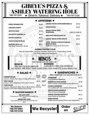 Menu photo 2 Gibeye's Pizza & Pub Ashley, OH Menu photo 2 Gibeye's Pizza & Pub Ashley, OH