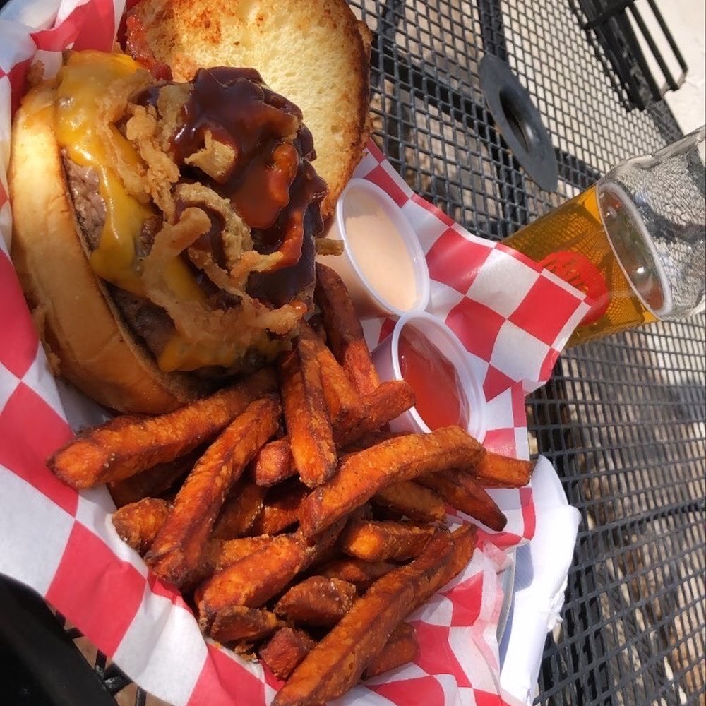 Tap and Handle - Burger and sweet potato fries. Featuring ice cold IPA. - Beer, Wine & Spirits Near Me - Fort Collins, Colorado