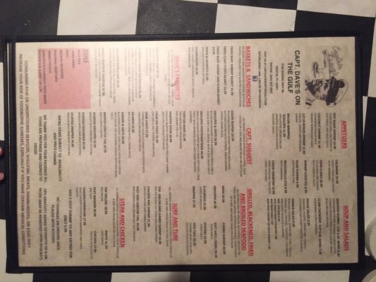 Menu photo 5 Capt Dave's On the Gulf Destin, FL