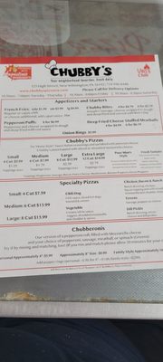Menu photo 3 Chubby's pizzeria New Wilmington, PA Menu photo 3 Chubby's pizzeria New Wilmington, PA