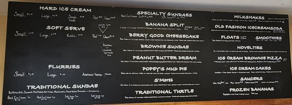 Menu photo 6 Popey's Ice Cream Shoppe Morris, CT