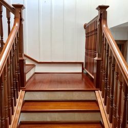 Five Star Renovations - Sepele stairs first landing.