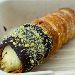 Naisnow Tea and Bakery - Pistachio Cream Horn 開心果號角: $5.90; $6.42 with tax.