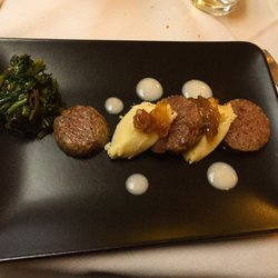 Antica Casa della Malvasia - Cooked salame, sweet potato purè, wild radicchio and drops of horseradish. Sublime