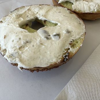 5 Star Bagelry - Amazing Parmesan Spinach bagel  so gooood - Bagels Near Me - Orange, California