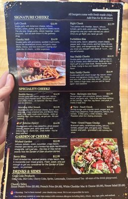Menu photo 2 Cheekz Burgers Sandusky, OH