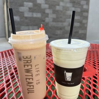 Brew Tea Bar - pumpkin spice and pistachio with sea salt foam! loved the pistachio.. wasn't a fan of pumpkin spice - Bubble Tea Near Me - Las Vegas, Nevada