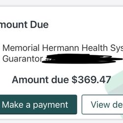 Memorial Hermann Convenient Care Center in League City - Bill for a routine ultrasound