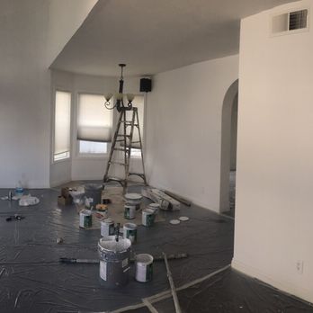 Moa Painting - Living room during work - Painters Near Me - Eastvale, California Moa Painting - Living room during work - Painters Near Me - Eastvale, California