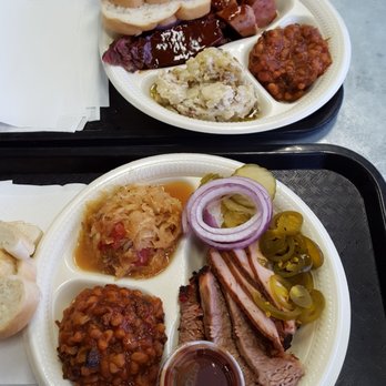 Slovacek's West - $10.99 two meat two sides plates! Spicy sauerkraut, German potato salad, burnt end baked beans, their bakery white bread. - Bakeries Near Me - West, Texas