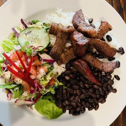 Lili's Brazilian Bistro - Picanha-bbq steak with rice and beans